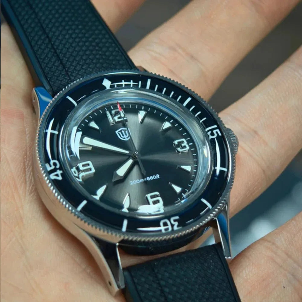Watchdives WD50Q Vintage Watch VH31 Quartz Movement Bubble Sapphire BGW9 Luminous 30bar Waterproof Stainless Steel 38mm Watches