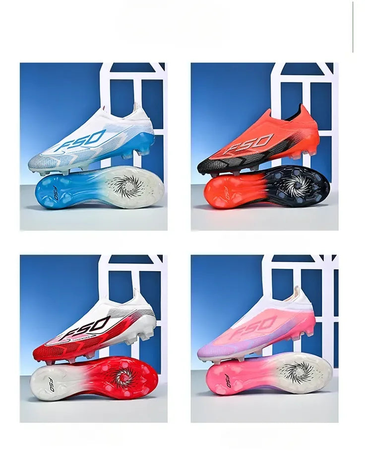 Chaussures de football respirantes AG pour hommes et femmes, chaussures de football professionnelles antidérapantes, chaussures de sport d'extérieur, crampons d'entraînement