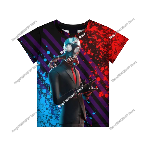 Tricou Fortnite pentru băieți, tricou de vară cu tematică anime și jocuri, tricou universal, tricou drăguț, tricou basic Battle Gamer, cu mânecă scurtă, pentru bărbați