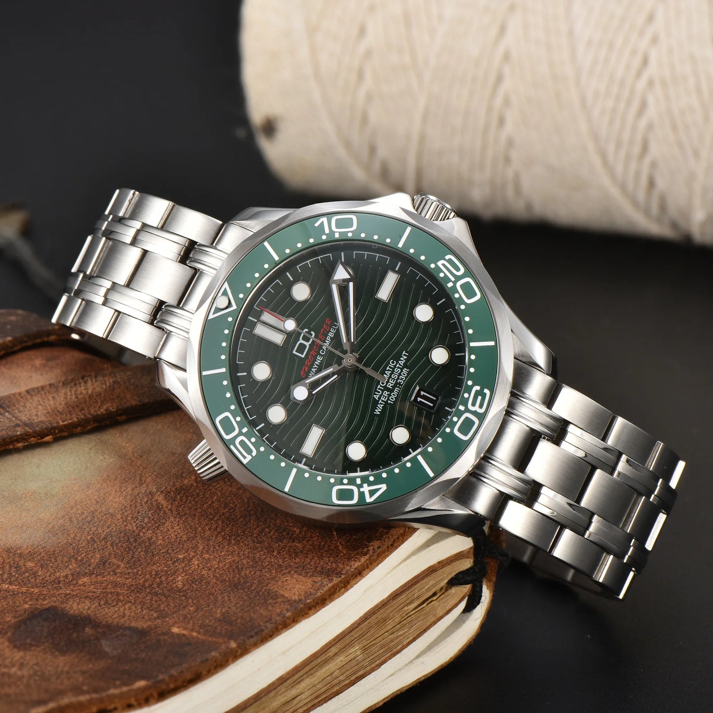 DWAYNE CAMPBELL Reloj mecánico automático de lujo para hombre NH35, bisel de cerámica, resistente al agua, reloj de pulsera clásico de negocios