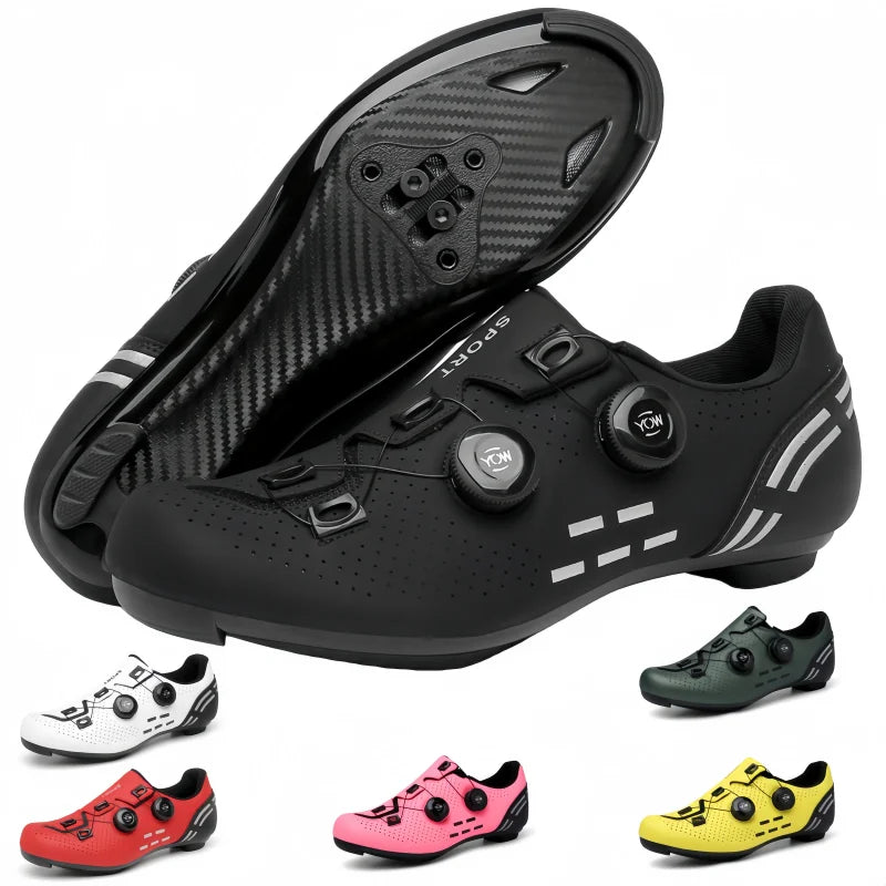 Pantofi de ciclism de înaltă calitate, SPD cu autoblocare pentru bărbați, pantofi sport de curse pentru bicicletă, pantofi de ciclism MTB de munte antiderapanți pentru femei, 36-47