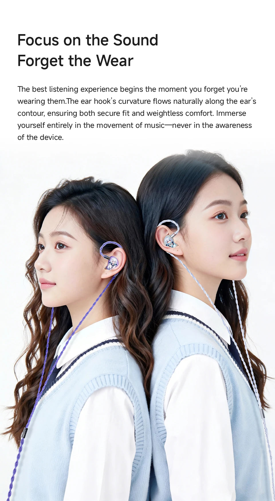 CVJ NOZOMI Wired Hybrid Earphones 2DD+1PD Triple Driver In-Ear Monitors, Planar Magnetic Earbuds with Interchangeable Faceplates for Music & Gaming