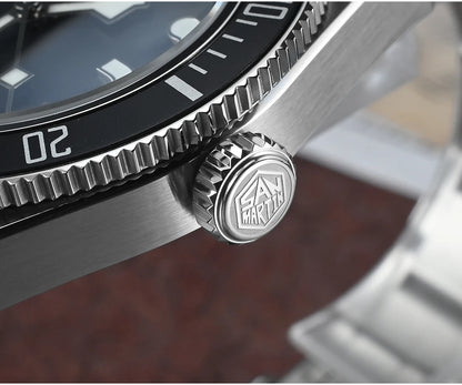 San Martin 40mm Retro Luxury Diver Watch NH35 Automatic Mechanical Watches for Men with Sapphire 200m Waterproof Luminous SN0008