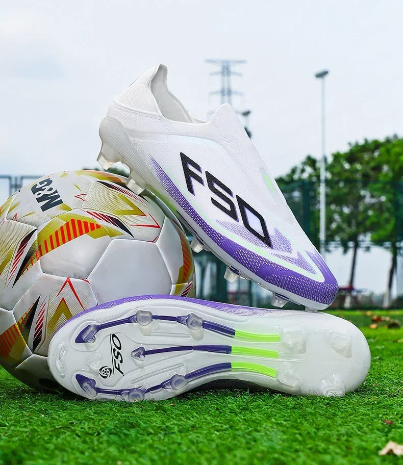 New Men Soccer Shoes Grass Cleats High-quality Match Outdoor Football Boots Non-Slip Boys Sneakers Hot-selling High-top Light