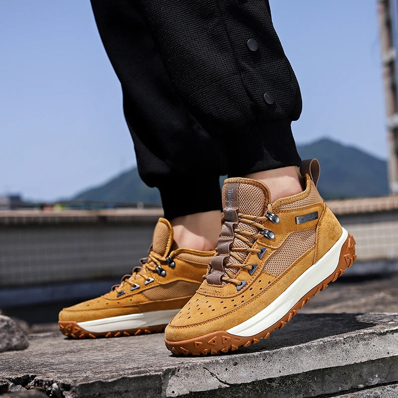 2025 Autumn High-quality Mens Casual Shoes Versatile Trendy Outdoor Wear-resistant Hiking Shoes Lightweight Soft Sports Shoes