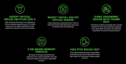 NEU 100% originale Razer Basilisk V3 kabelgebundene Gaming-Maus für Gamer, 26000 DPI optischer Sensor, E-Sports mit RGB-Beleuchtung für PC und Laptop