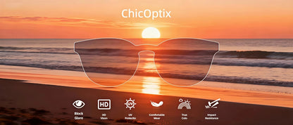ChicOptix Fashionable Retro Acetate and Metal Sunglasses Unisex Luxury Brand Designer Style UV400 UV Protection Outdoor Casual