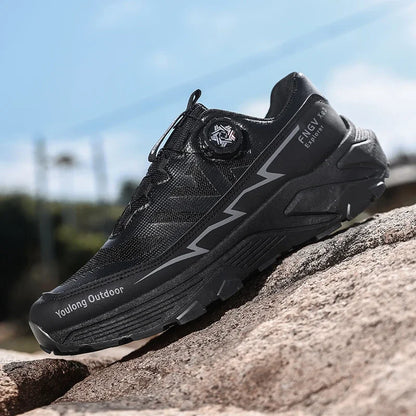 Sneakers til mænd, casual udendørssko, skridsikre, stødabsorberende og alsidige offroad-vandresko med komfortabel, blød sål til løb for mænd