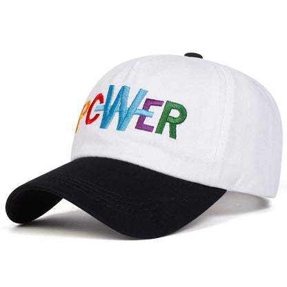 Unisex PCWER Letter Embroidery Baseball Caps Spring Autumn Outdoor Adjustable Casual Hats Dad Hat Sunscreen Hat