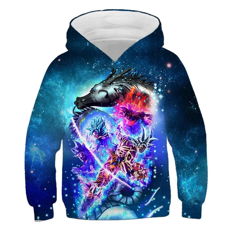 2025 Autumn Cool Dragon Ball Z Kids Boys Sweatshirts Children Casual Boy Hoodies Pullover Anime Dragon Ball Hoodie Hooded Coats