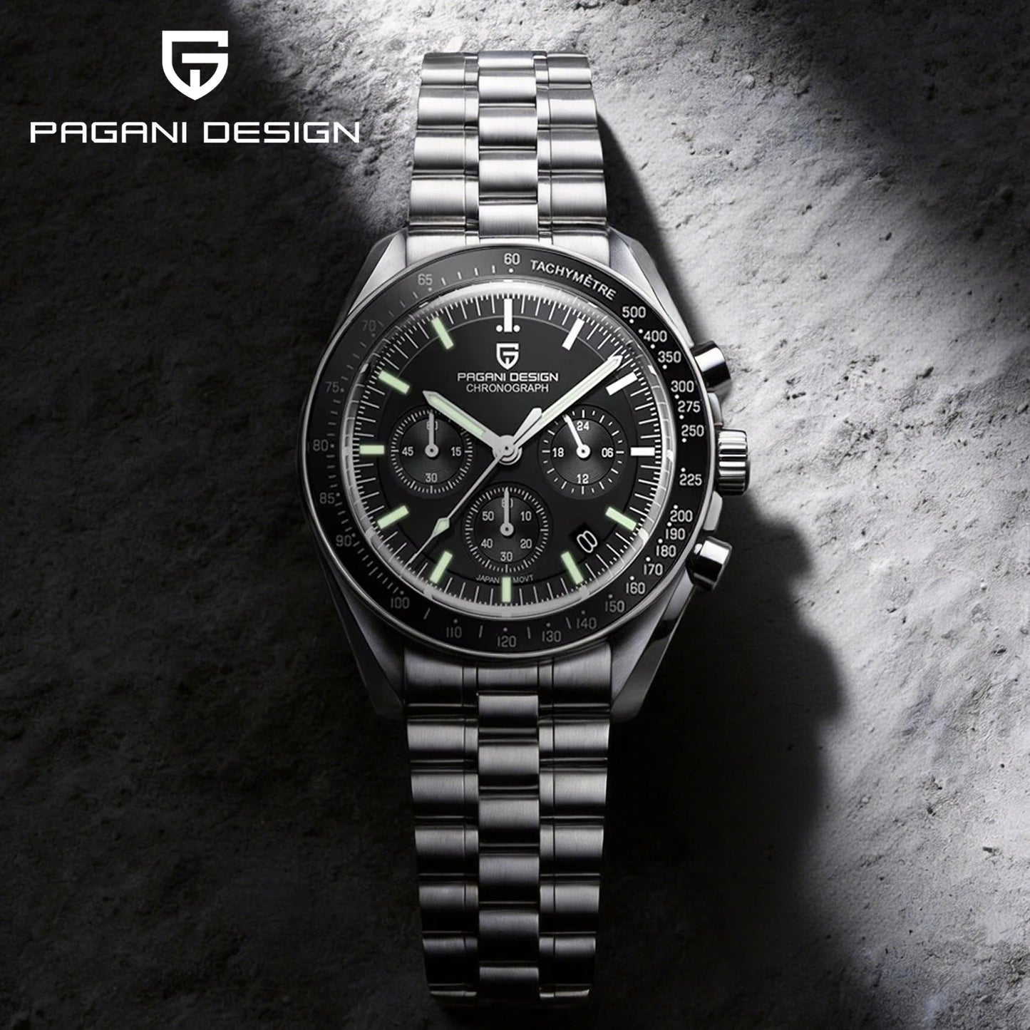 PAGANI DESIGN 2026 New Men's Watches Top Luxury Quartz Watch For Men Auto Date Speed Chronograph AR Sapphire Mirror Wrist watch