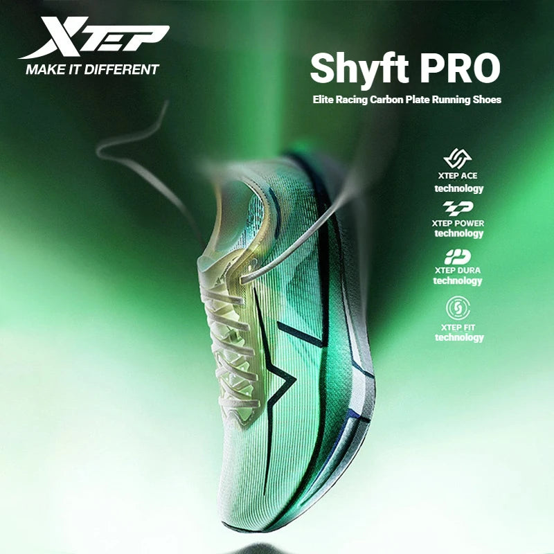 Xtep Shyft PRO Men Professional Marathon Shoes Thick Sole Cushioning Combat Quick-Drying Outdoor Sneakers 874119110039
