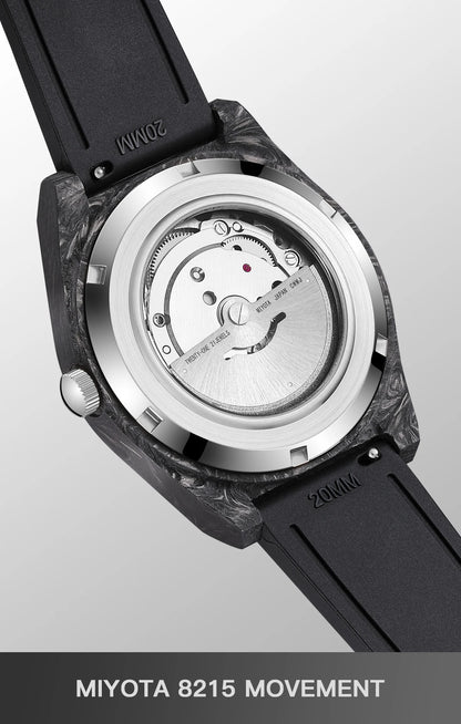 Carbon Fibre Luminous 40mm Automatic Watch Luxury 100m Waterproof Diver Watches automatic Men Watch Japan Miyota 8215 Movement