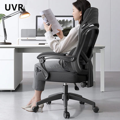 UVR Gaming Computer Chair Lift Adjustable Boss Backrest Stool Ergonomic Design Armchair Sponge Cushion Mesh Office Chair