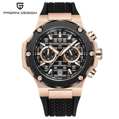 Relógios de quartzo para homem PAGANI DESIGN – Cronógrafo desportivo de luxo, estanque, com ponteiros luminescentes e vidro de safira com tratamento antirreflexo