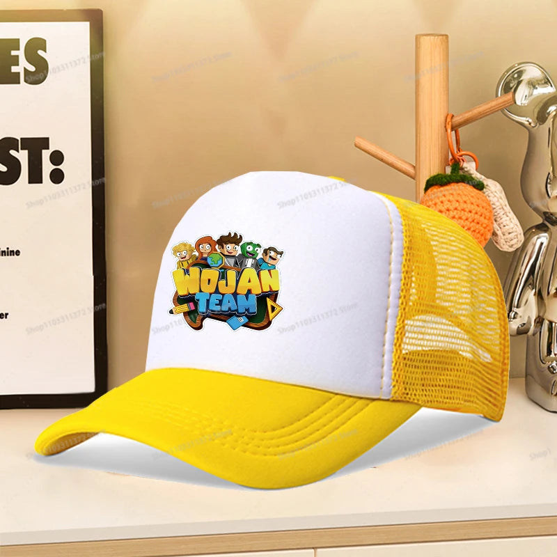 Wojan Teams Mesh Baseball Cap Cute Cartoon Summer Outdoor Sports Sun Hat Fashion Parent-child Activity Breathable Sunbonnet Gift