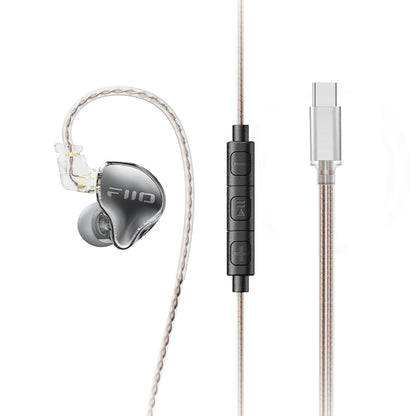 FiiO JD10 3.5mm / Type-C Wired In-Ear Earphone Hi-Res Audio HIFI Bass Stereo Music Earbuds Sport Gaming Headset