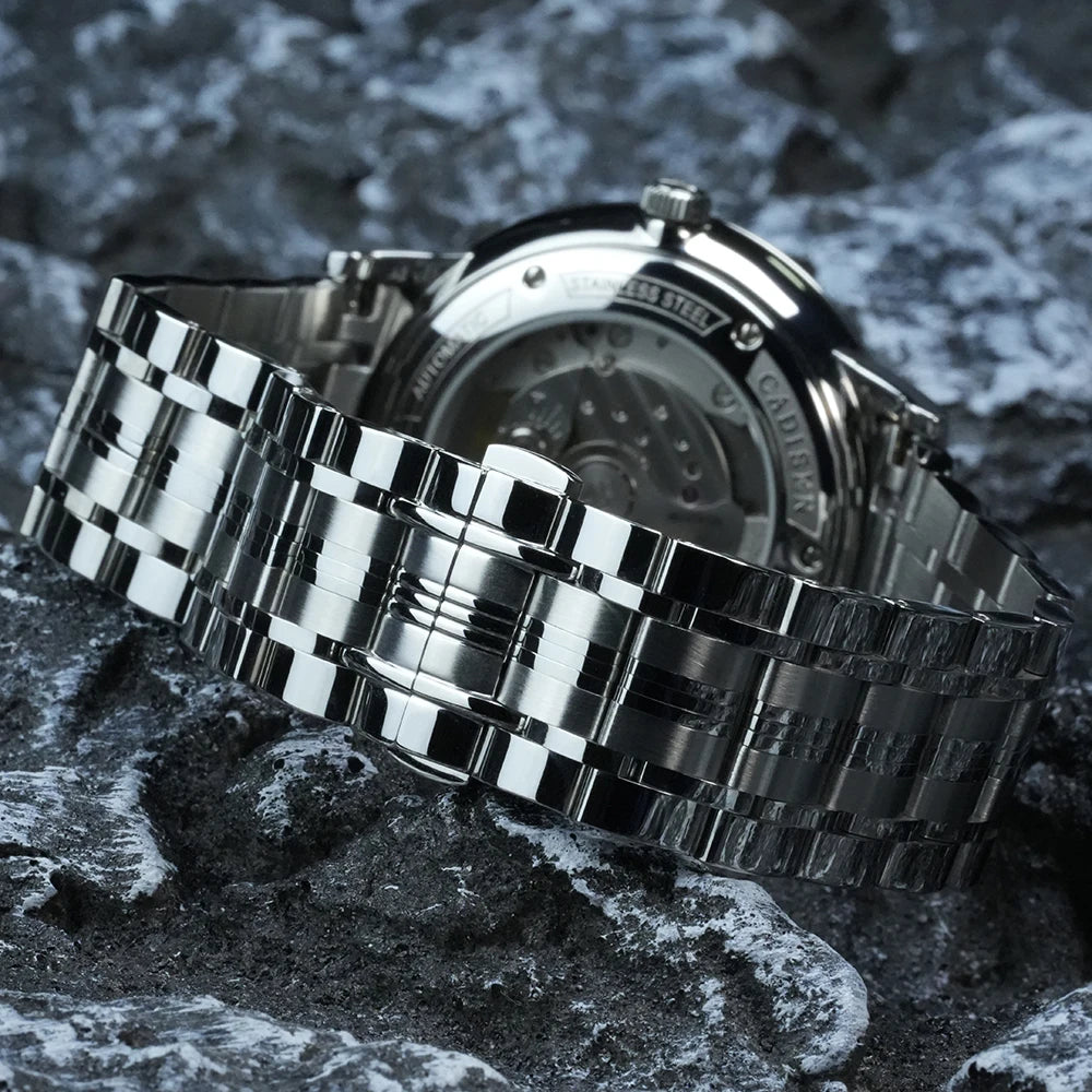 CADISEN Ultra-thin Mechanical Wriswatch Japan MIYOTA 9015 Top Brand Luxury Single-dome Sapphire Crystal  Automatic Watch Man