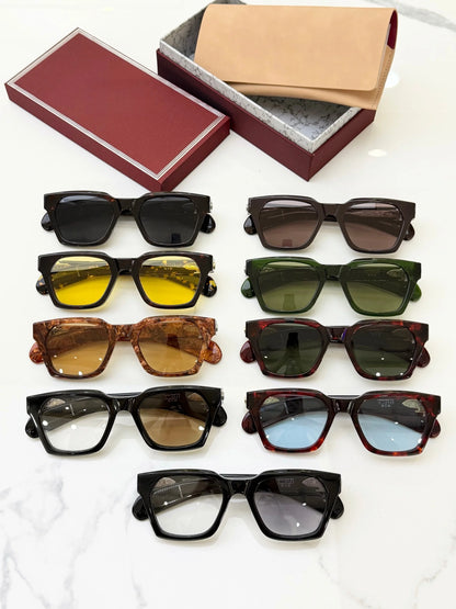 Sterett Luxury Sunglasses Acetate Frame Handmade Limited Edition Paddle Temples Premium Quality