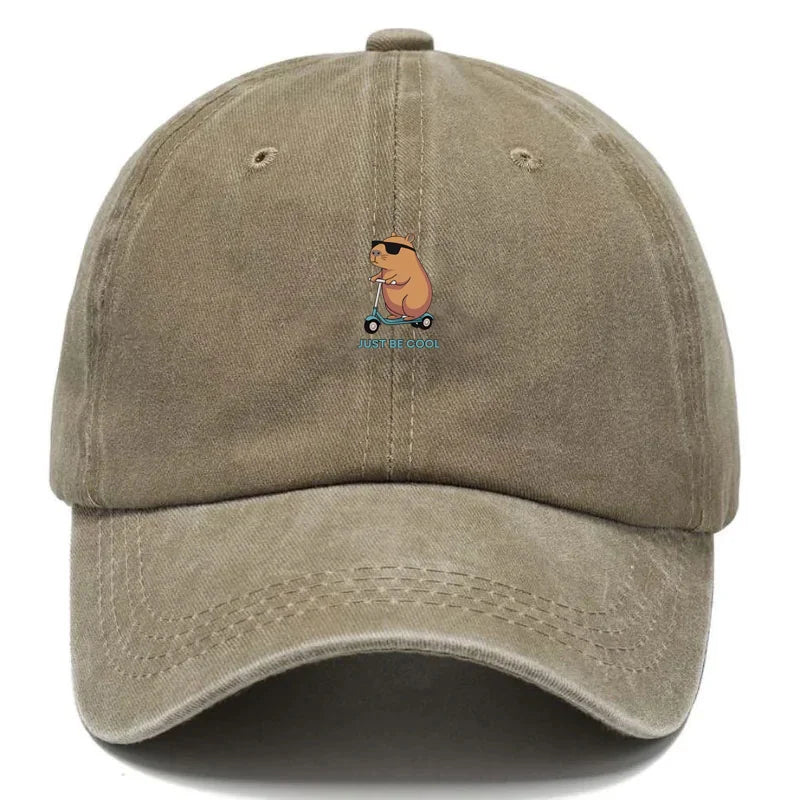 Capybara Cartoon Washed Cotton Baseball Cap For Men Women Embroidery Unisex Soft Hats Vintage Funny Animal Hat Cute Fashion Caps