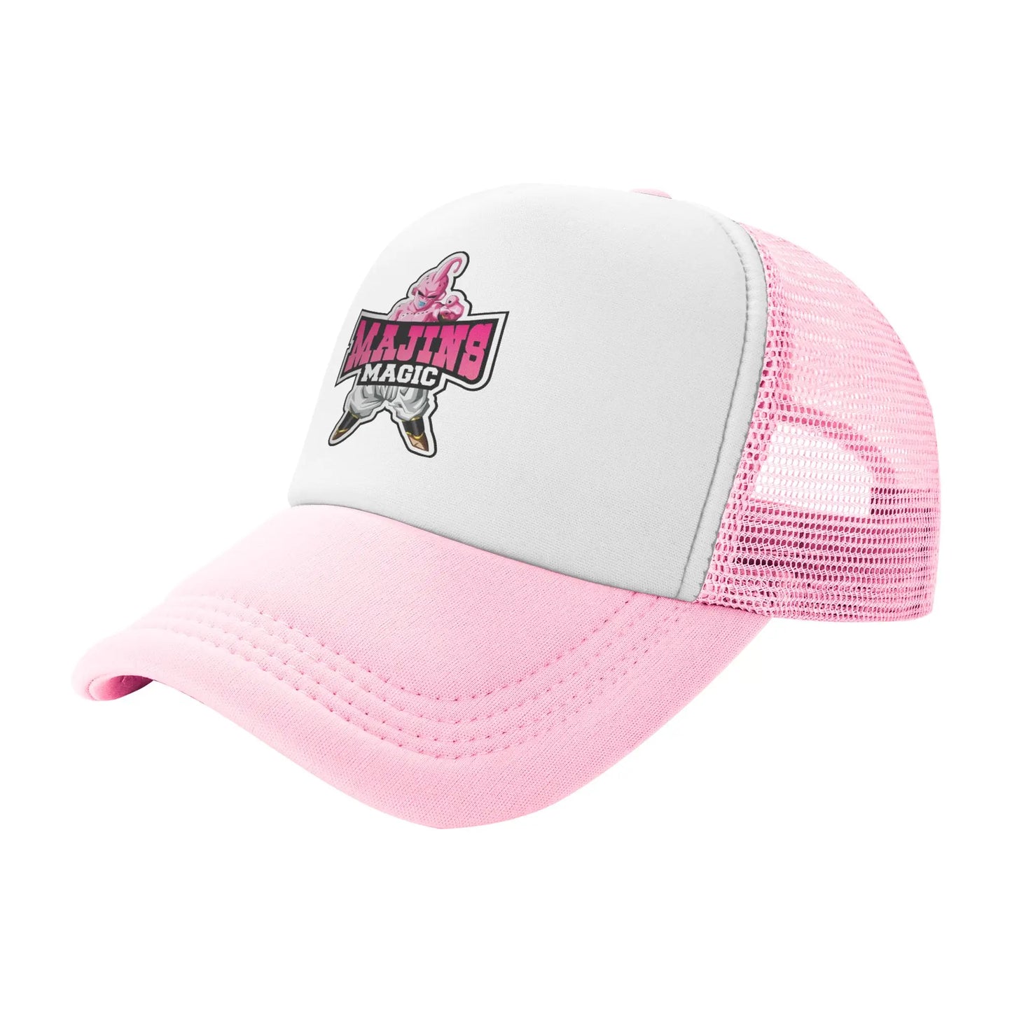 Produit gaming premium Fraquane, Men Women Kid Goku Rage Dragon Ball Z Trucker Caps Mesh Baseball Caps Snapback Caps Hats Sun Hats Adjustable Golf Hats Spring, rose