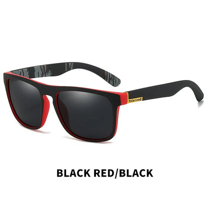 Black Polarized Square Sunglasses Men Women Fashion Classic Driving Shades for Outdoor Sports Cycling Travel Fishing Eyewears