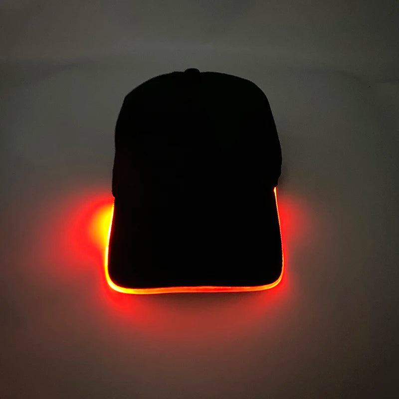 Adult Hat Led Optical Fibre Cap Hip Hot Hat NightClub Concert Masquerade Outdoor Fun Event Supplies Rap Summer Hat