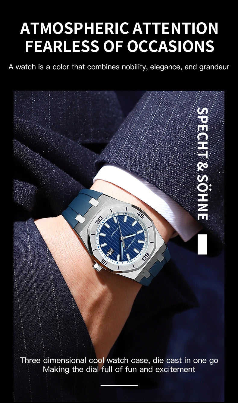 New Arrivals Specht & Söhne Dive Watch 40MM Miyota 8215 Automatic Mechanical Watches For Men Octagon Bezel Steel Reloj Hombre