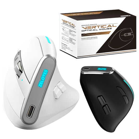 F-36 ergonomska navpična miška 2.4G+BT1+BT2, brezžična za desno in levo roko, računalniška gaming miška, optična USB miška za računalnik in prenosnik