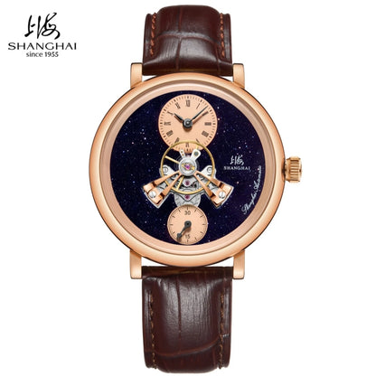 Shanghai The Bund Sky Dome Series Men's Mechanical Watch 42mm Center Flywheel Automatic Watch Limited Edition Brand Watches 865