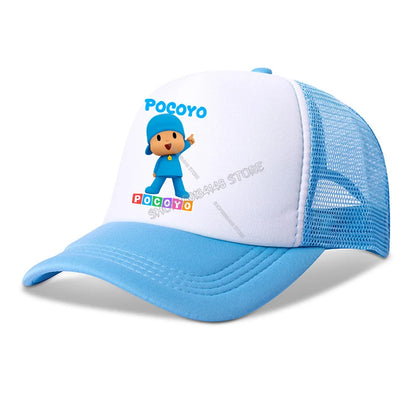 Pocoyos Pattern Baseball Cap for Kids Adult Cartoon Peaked Hat Kawaii Boys Girls Anime Summer Hats Fashion Kids Accessories Gift