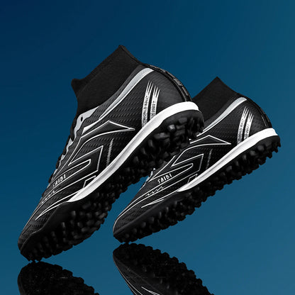 Chaussures de football athlétiques TF Turf, tige en tissu PU doux pour la peau, semelle en caoutchouc antidérapante, qualité fiable, chaussures d'entraînement.