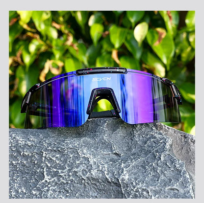 SCVCN UV400 Cycling Glasses Men Women MTB Road Bike Sunglasses Outdoor Hiking Drive Running Sunglasses Fashion Sports Glasses