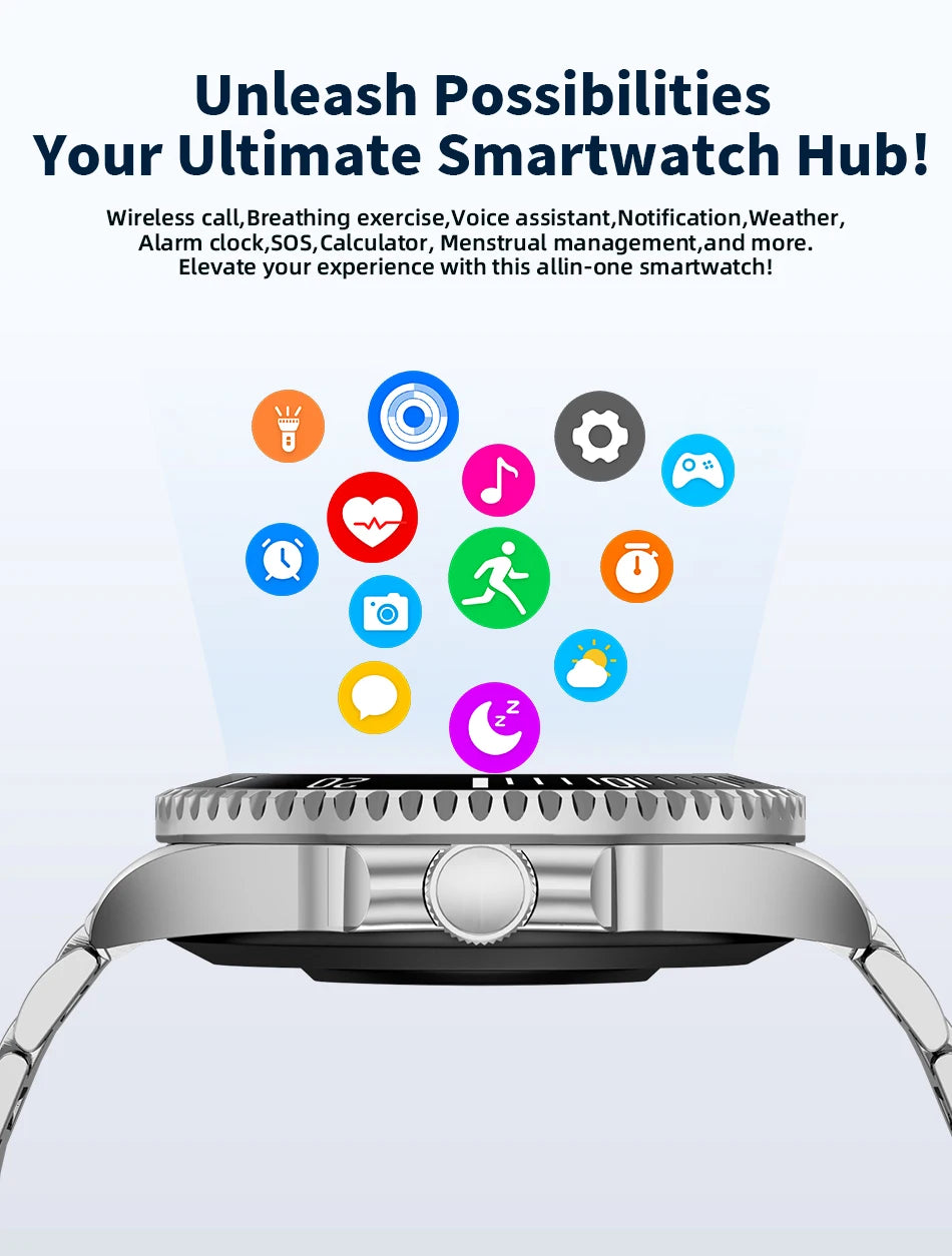 LIGE 2026 Business Smart Watch Men IP68 Waterproof Bluetooth call Sport Men Watches 1.27"HD Screen Health Monitor New Smartwatch