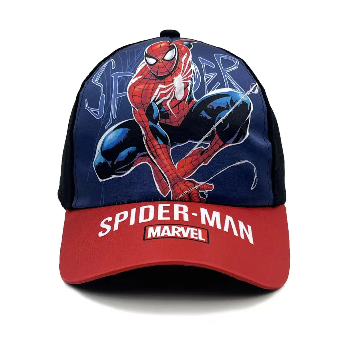 Marvel Spring and Autumn New Children's Anime Spider Man Duck Tongue Hat Sunscreen Sunscreen Hat Baseball Hat