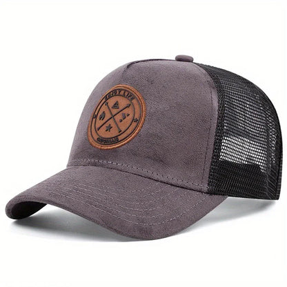 Summer Mesh Baseball Cap Women Men ENJOY LIFE Letter Patch Snapback Hat Casual Breathable Unisex Street Hip Hop Trucker Caps