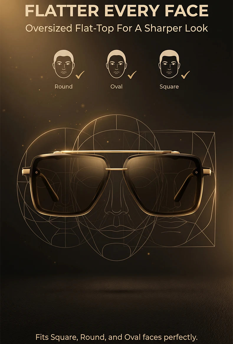 Steampunk Square Double Bridge Sunglasses Men Big 2026 Luxury Brand Designer Retro Punk Driving Sun Glasses Metal Frame Eyewear