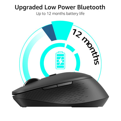 Rapoo M300G Multi-Mode 2.4G Wireless and Bluetooth 4.0/5.0 Mouse 2400DPI Ergonomic Silent Mouse for Computer PC Laptop