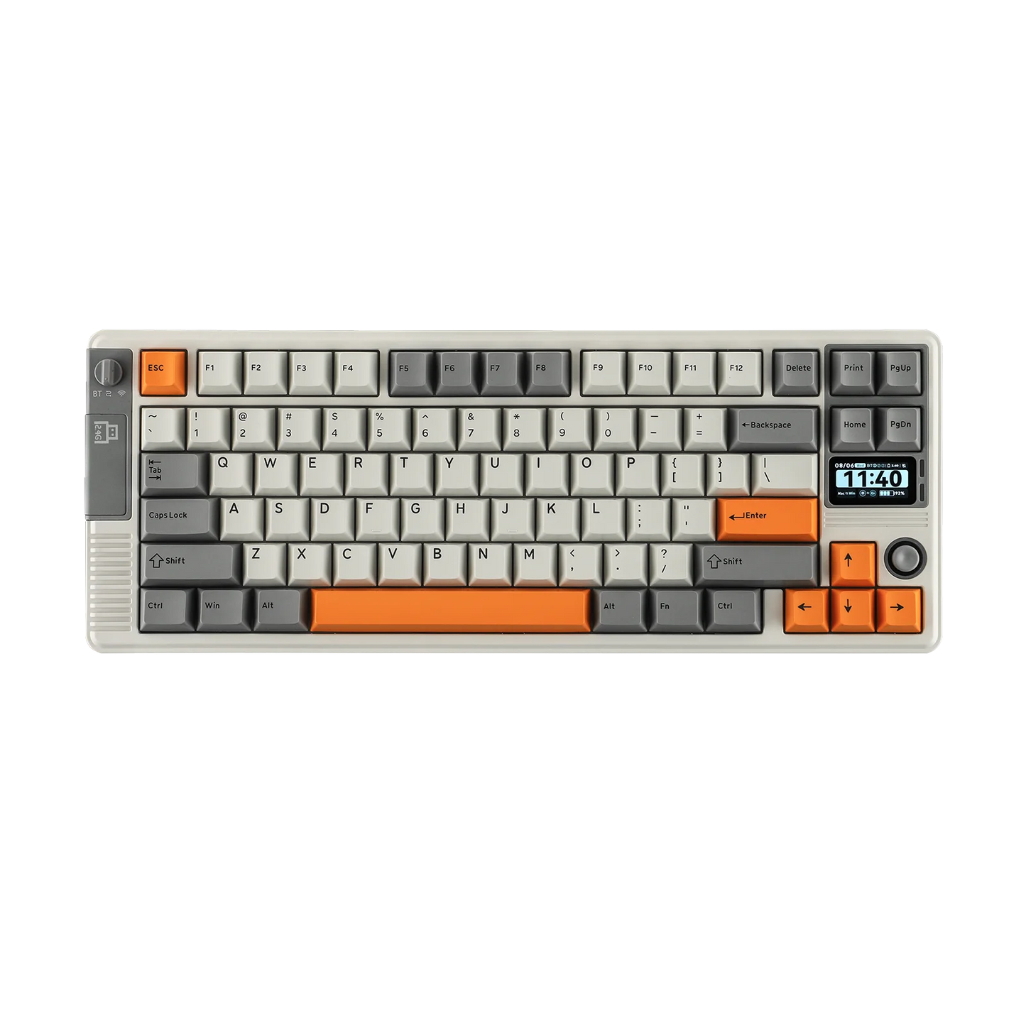 EPOMAKER RT85 75% ANSI US Layout Creamy Gasket Wired/BT/2.4Ghz Wireless Mechanical Keyboard with Joystick & DIY Screen 8000mAh