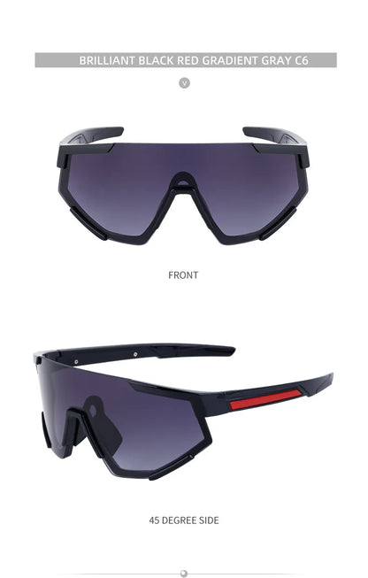 Sports Once-piece Shield Sunglasses Women Men 2026 Luxury Brand Designer Outdoor Cycling Steampunk Sun Glasses For Male Eyewear