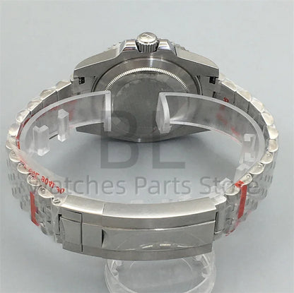 BLIGER 40mm 515 24H GMT Men's Watch Stainless Steel Clasp Luminous Quartz Movement Ceramic Bezel 10Bar Waterproof Sapphire Glass