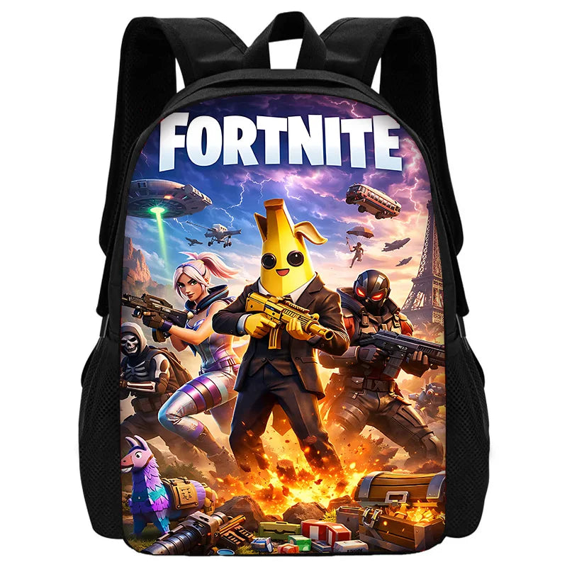 New Game FortniteS Child School Backpack With Shoulder Bag Pencil Bags School Bags for Boys Girls Best Gift
