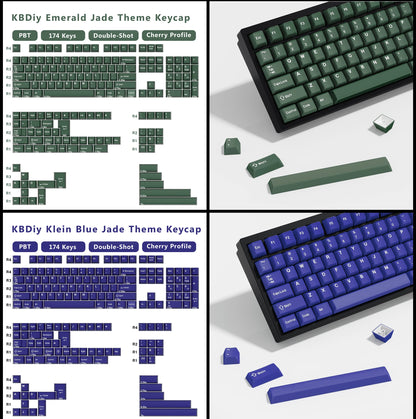 KBDiy 174 Keys/Set PBT GMK Apollo Keycap Double Shot Minimalist ISO Cherry Profile for Game Mechanical Keyboard Keycaps for MX