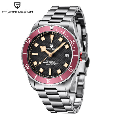 PAGANI DESIGN BB58 Steel Men's Mechancial Wrist Watches Luxury Automtaic Watch For Men AR Sapphire mirror Sport Waterproof Watch