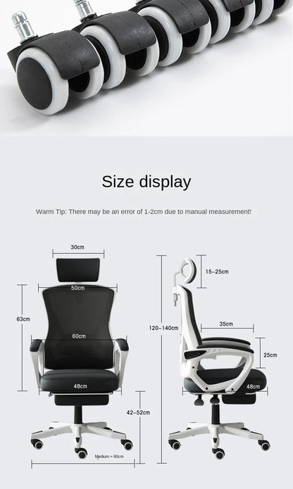 Ergonomic Gaming Chair Reclining Office Chair with Adjustable Height, Computer Desk Chair for Home, Student Dorm, Office & Gaming Setup