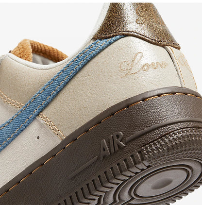 Dámske klasické tenisky Nike Air Force 1 s hrubou podrážkou a vysokou odolnosťou HQ3458-142