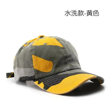 1 PC Unisex Hiking Camouflage Tactics Baseball Cap Leaves Jungle Hat Unstructured Cotton 6 Panel Baseball Cap