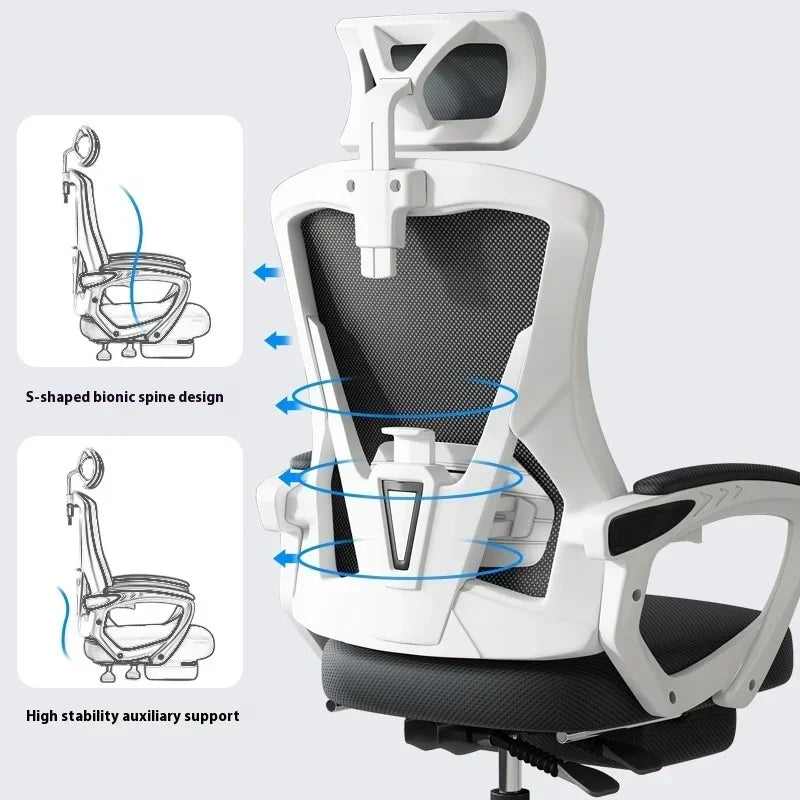 Ergonomic Gaming Office Chair Adjustable 3D Armrests Headrest Lumbar Support Computer Desk Chair with Footrest & Reclining Backrest