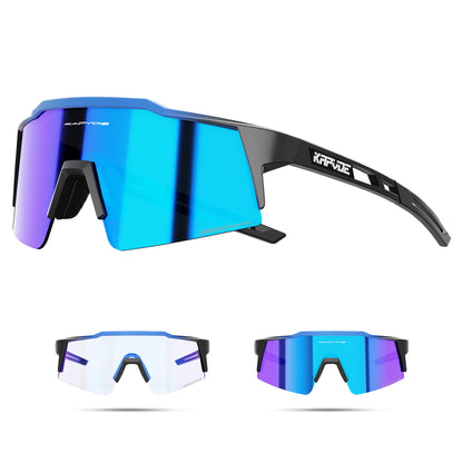 KAPVOE Photochromic Cycling Sunglasses for Men Glasses Fashion Mountain Bicycle Road Speed Cool Goggles Sports MTB Bike Eyewear