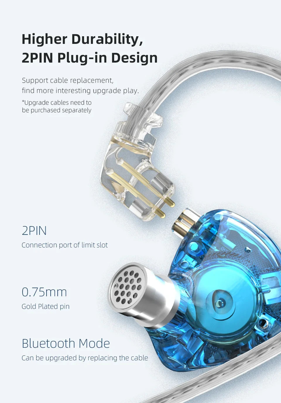 KZ ZAX 7BA 1DD Hybrid In Ear Earphones 16 Driver Unit HIFI Headset Metal Earbuds Earphone 2PIN Cable